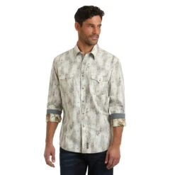 Wrangler Men's Retro Premium Cactus Print Shirt