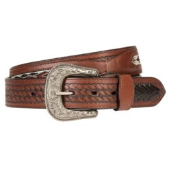 Wrangler Men's Chevron Lace Leather Belt