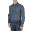 Wrangler Men's Flame Resistant Denim Work Shirt -Wrangler Store 0ad194a878800351e86cc90d29f56160