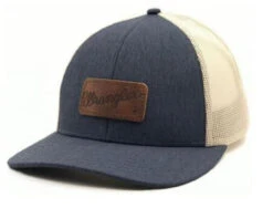 WRANGLER MEN'S DENIM/WHITE LOGO HAT