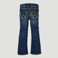 WRANGLER GIRLS PREMIUM PATCH JEANS - MEDIUM BLUE -Wrangler Store 2c8490055bf1df1adc601e112d14ae2a