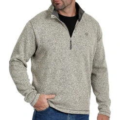 WRANGLER GEORGE STRAIGHT 1/4 ZIP KNIT PULLOVER -Wrangler Store 4ddceb376d74e5fad093e7468e072926