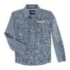 WRANGLER BOYS LOGO WESTERN SHIRT - NAVY -Wrangler Store 5680590b192f5513e64029bd215d77d2