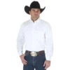 Wrangler Men's George Strait Solid Twill Shirt