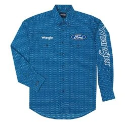 Wrangler Men's Ford Logo Geo Print Shirt