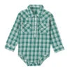 Wrangler Baby Boys' Plaid Print Onesie -Wrangler Store 830a4479fa794c1fe07f40ccb9275954
