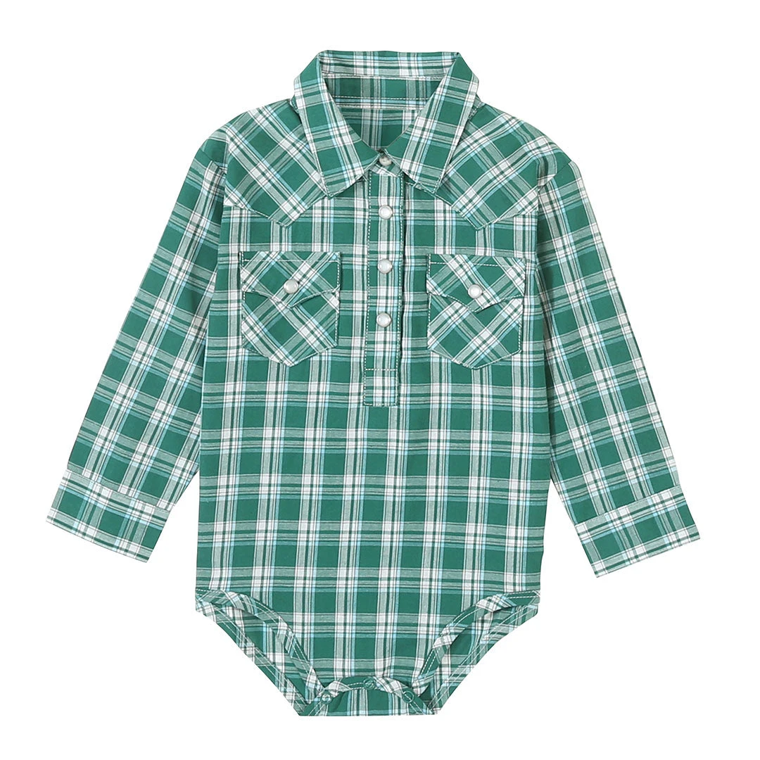 Wrangler Baby Boys' Plaid Print Onesie 3 Wrangler Baby Boys' Plaid Print Onesie
