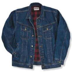 Wrangler - Men's Rugged Wear Flannel Lined Denim Jacket - Antique Blue