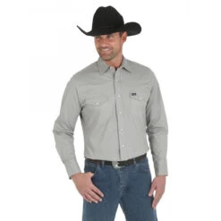 Wrangler- Advanced Comfort Workshirt- Cement