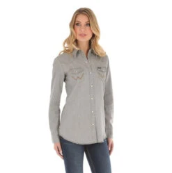 Wrangler - Grey Western Fashion Top