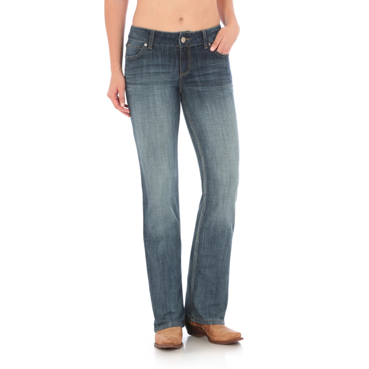 Wrangler - Womens Mid RiseIndigo Bootcut Jean 6 Wrangler - Womens Mid RiseIndigo Bootcut Jean - Image 4