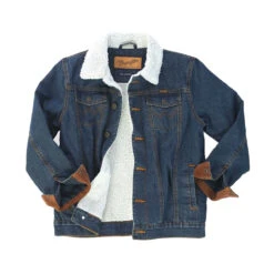 Wrangler - Boys Sherpa Lined Western Denim Jacket
