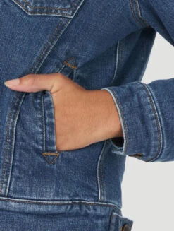 Wrangler Womens Retro Sherpa Lined Western Denim Jacket - LWJ320D 9 Wrangler Womens Retro Sherpa Lined Western Denim Jacket - LWJ320D -Wrangler Store P2358450 4 92103.1636417211