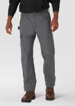 Wrangler Mens Riggs Workwear Comfort Flex Ripstop Ranger Cargo Pant -Wrangler Store P2415405 GRAPHITE 1 19032.1635556151