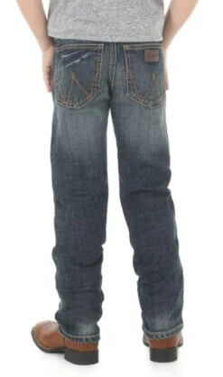 Wrangler Toddler Boys Retro Bozeman Dark Wash Slim Fit Straight Leg Stretch Jeans