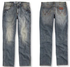 Wrangler Mens Retro Dark Knight Slim Straight Bootcut Jeans