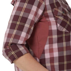 Wrangler ATG Womens Mixed Material Plaid Long Sleeve Shirt 13 Wrangler ATG Womens Mixed Material Plaid Long Sleeve Shirt -Wrangler Store P2572230 4 50648.1664819313