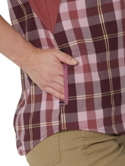 Wrangler ATG Womens Mixed Material Plaid Long Sleeve Shirt 15 Wrangler ATG Womens Mixed Material Plaid Long Sleeve Shirt -Wrangler Store P2572230 6 15101.1664819314