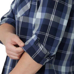 Wrangler ATG Womens Mixed Material Plaid Long Sleeve Shirt 16 Wrangler ATG Womens Mixed Material Plaid Long Sleeve Shirt -Wrangler Store P2572230 7 89554.1664819314