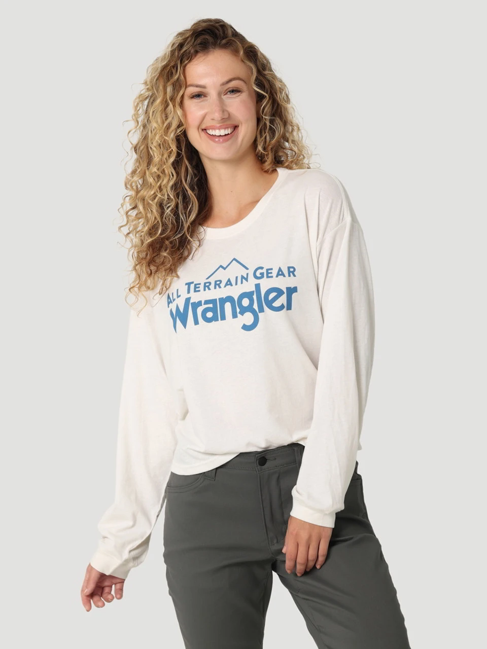 Wrangler ATG Womens Marshmallow Relaxed Fit Logo Crop Long Sleev 3 Wrangler ATG Womens Marshmallow Relaxed Fit Logo Crop Long Sleev