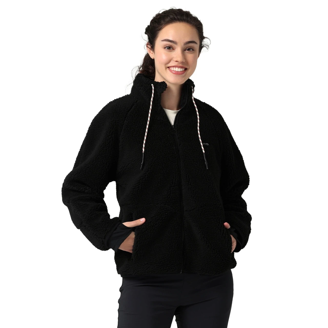 Wrangler Womens Jet Black Sherpa Fleece Jacket 3 Wrangler Womens Jet Black Sherpa Fleece Jacket