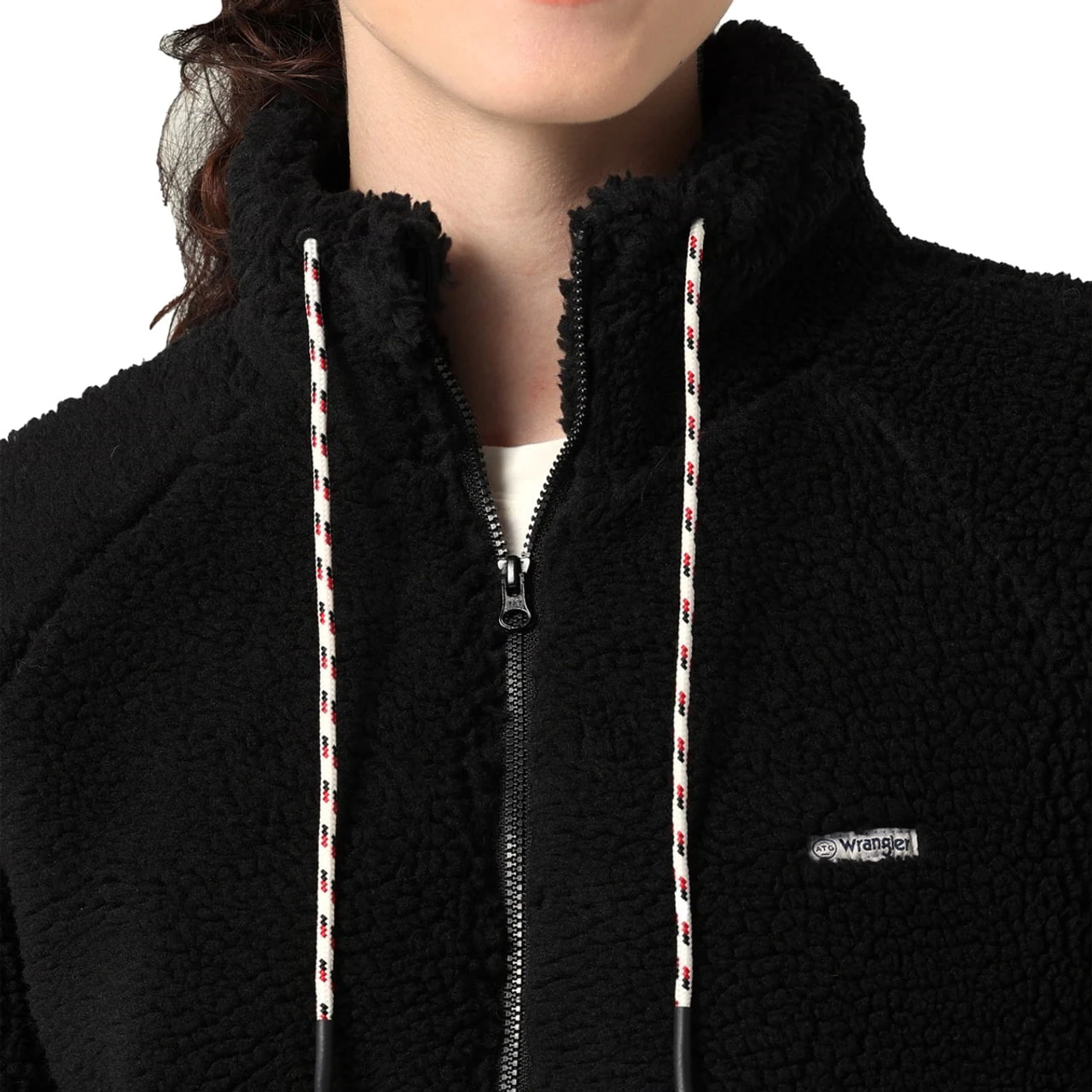 Wrangler Womens Jet Black Sherpa Fleece Jacket 5 Wrangler Womens Jet Black Sherpa Fleece Jacket - Image 3