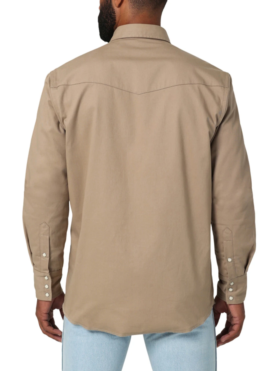 Wrangler Men's Flannel Lined Long Sleeve Work Shirt In Brown 4 Wrangler Men's Flannel Lined Long Sleeve Work Shirt In Brown - Image 2