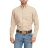 Wrangler Mens Classic Cream Button Down Long Sleeve Shirt -Wrangler Store P2735150 1 00807.1697131959