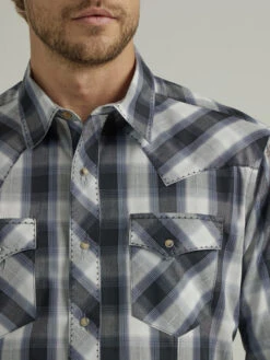 Wrangler Mens Long Sleeve Plaid Black Shirt 6 Wrangler Mens Long Sleeve Plaid Black Shirt -Wrangler Store P2735460 2 39764.1686687763