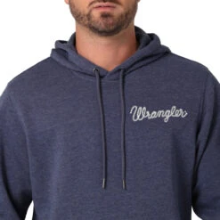 Wrangler Men's Graphic Rope Hoody In Navy Blue -Wrangler Store P2735535 3 61530.1682368303