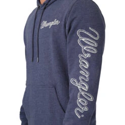 Wrangler Men's Graphic Rope Hoody In Navy Blue -Wrangler Store P2735535 4 66574.1682368303