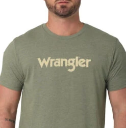 Wrangler Mens Green Logo Short Sleeve Tee -Wrangler Store P2735720 2 31846.1692033710