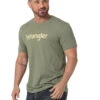 Wrangler Mens Green Logo Short Sleeve Tee -Wrangler Store P2735720 3 54299.1697129862