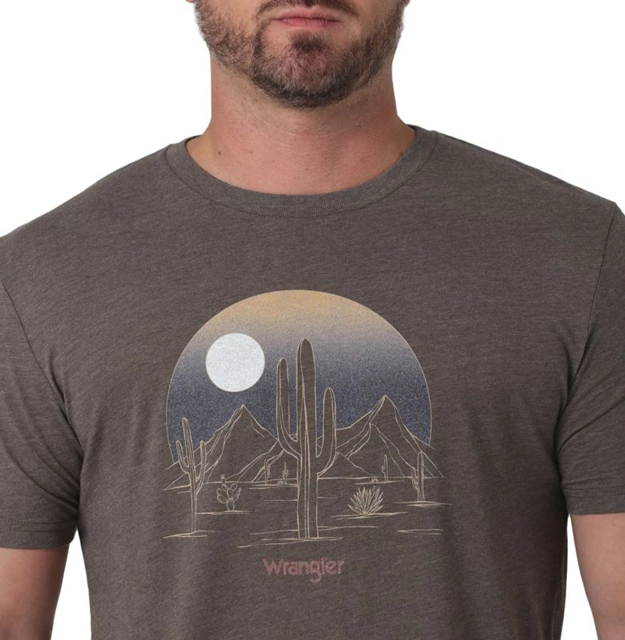 Wrangler Mens Brown Short Sleeve Graphic Tee 5 Wrangler Mens Brown Short Sleeve Graphic Tee - Image 3