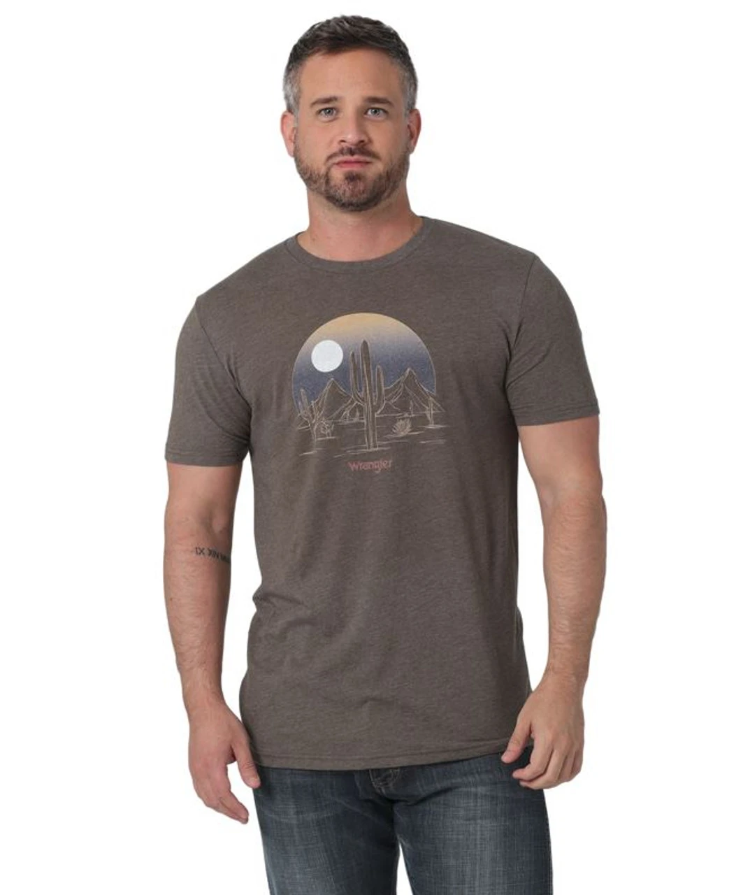 Wrangler Mens Brown Short Sleeve Graphic Tee 3 Wrangler Mens Brown Short Sleeve Graphic Tee