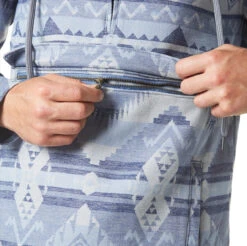 Wrangler Mens Aztec Blue 1/4 Zip Pullover Hoodie 8 Wrangler Mens Aztec Blue 1/4 Zip Pullover Hoodie -Wrangler Store P2736620 3 49087.1692305589