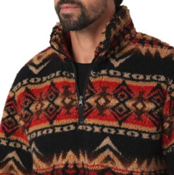 Wrangler Mens Sherpa Cappuccino Quarter Zip -Wrangler Store P2736670 2 89329.1692033661