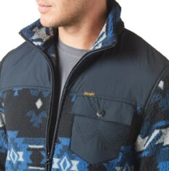Wrangler Mens Ensign Blue Mixed Sherpa Zip Up 8 Wrangler Mens Ensign Blue Mixed Sherpa Zip Up -Wrangler Store P2736695 2 06603.1692034063