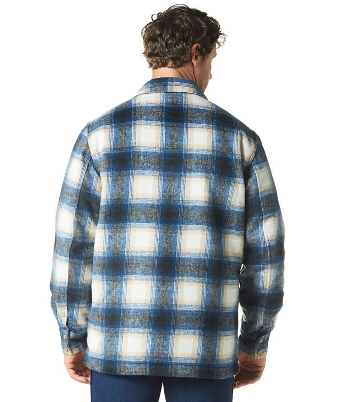 Wrangler Mens Blue Flannel Shirt Jacket 4 Wrangler Mens Blue Flannel Shirt Jacket - Image 2