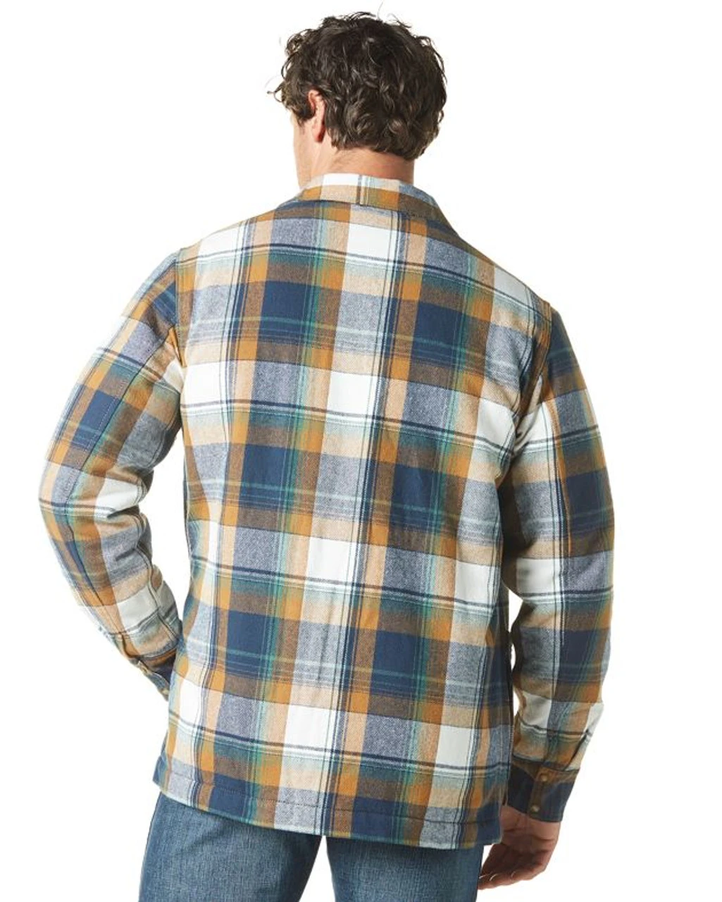 Wrangler Mens Blue Spruce Flannel Shirt Jacket 4 Wrangler Mens Blue Spruce Flannel Shirt Jacket - Image 2