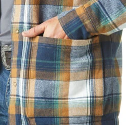 Wrangler Mens Blue Spruce Flannel Shirt Jacket 9 Wrangler Mens Blue Spruce Flannel Shirt Jacket -Wrangler Store P2736760 3 77325.1692033452