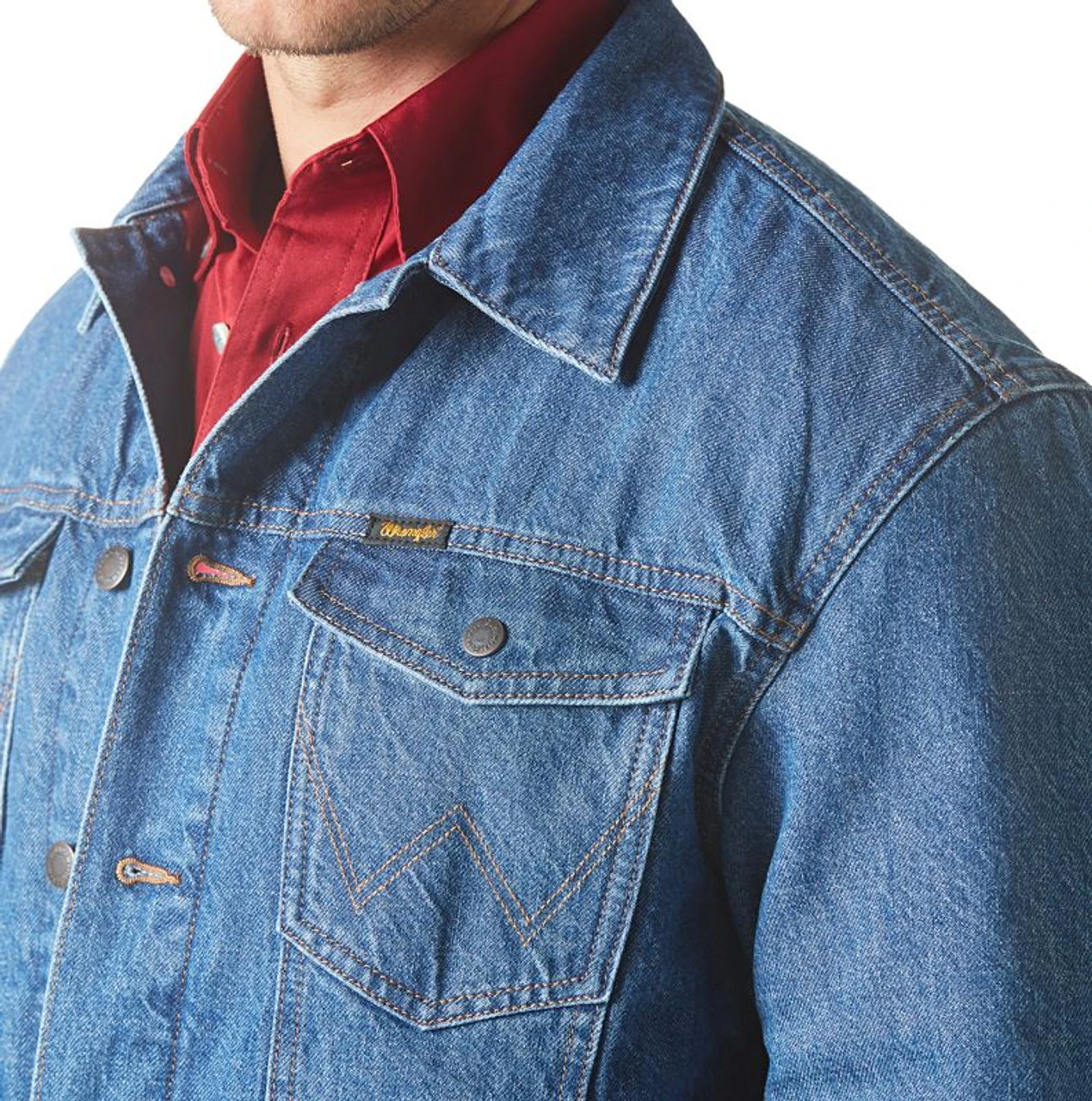 Wrangler Mens Firepit Lined Denim Jacket 5 Wrangler Mens Firepit Lined Denim Jacket - Image 3