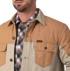 Wrangler Mens Tan Mixed Canvas Chore Coat 8 Wrangler Mens Tan Mixed Canvas Chore Coat -Wrangler Store P2736805 2 34207.1692033953