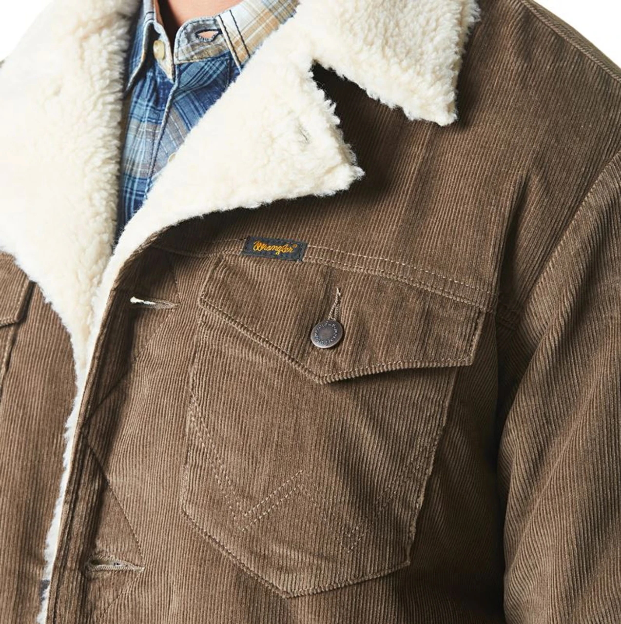 Wrangler Mens Chocolate Chip Corduroy Wrange Jacket 5 Wrangler Mens Chocolate Chip Corduroy Wrange Jacket - Image 3