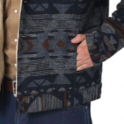 Wrangler Mens Pageant Blue Jacquard Jacket 8 Wrangler Mens Pageant Blue Jacquard Jacket -Wrangler Store P2736925 2 79741.1692034218