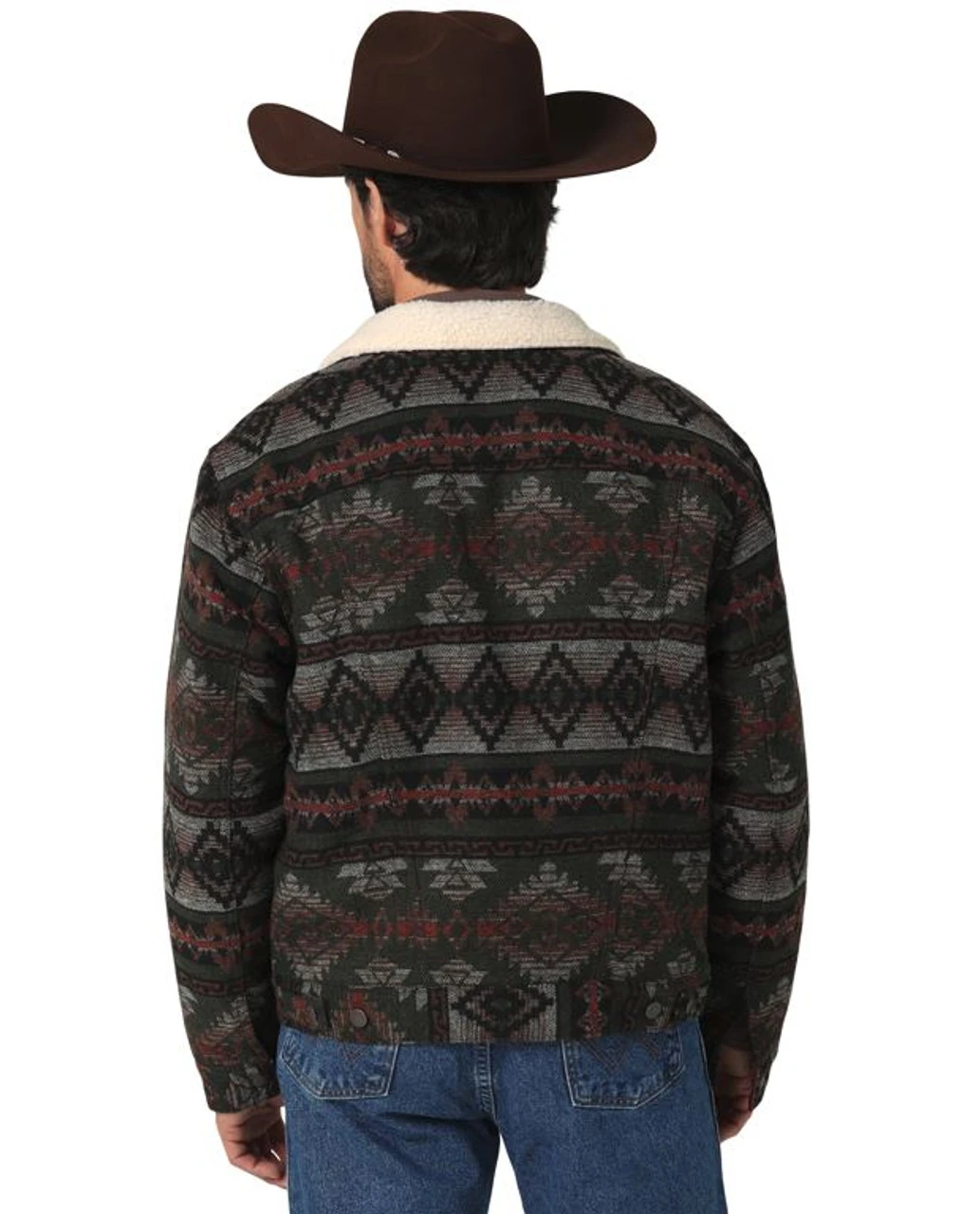 Wrangler Olive Jacquard Jacket 4 Wrangler Olive Jacquard Jacket - Image 2