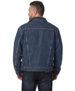 Wrangler Mens Blue Indigo Retro Denim Jacket -Wrangler Store P2736975 1 68632.1692033969