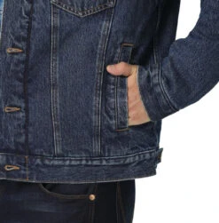 Wrangler Mens Blue Indigo Retro Denim Jacket -Wrangler Store P2736975 2 00912.1692033969