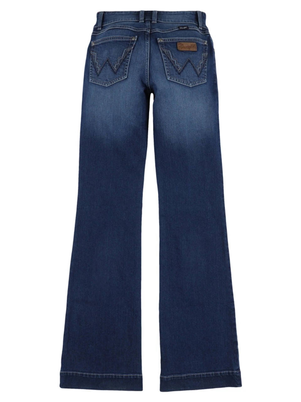 Wrangler Women's Mae Mid Rise Trouser Dark Wash Jeans With Navy Embroidered "W" 9 Wrangler Women's Mae Mid Rise Trouser Dark Wash Jeans With Navy Embroidered "W" - Image 7