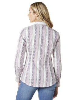 Wrangler Women's Long Sleeve Western Print Woven Multi Pink Print -Wrangler Store P2737575 4 38397.1682368454